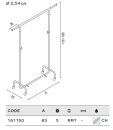 Rollständer Mini - ausziehbar 83x55x110-180cm Farbe:...