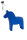 Shining Dala Horse 43 blau (Solar, veredelt)