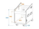 ROADINGER Spezial-Kombi-Case Profi, 14HE mit Rollen