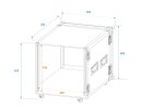 ROADINGER Verstärkerrack PR-2, 14HE, 47cm mit Rollen