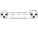 OMNITRONIC Adapterkabel XLR(M)/XLR(M) 0,2m sw