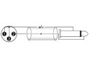 OMNITRONIC Adapterkabel XLR(M)/Klinke mono 0,9m sw