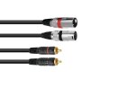 OMNITRONIC Adapter Cable 2xXLR(M)/2xRCA 6m bk