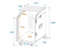 ROADINGER Spezial-Kombi-Case LS5 Laptop-Rack, 17HE