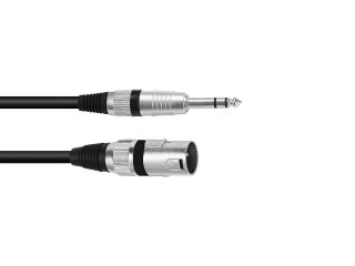 OMNITRONIC Adapter Cable XLR(M)/Jack stereo 0.2m bk