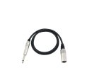 OMNITRONIC Adapterkabel XLR(M)/Klinke mono 0,9m sw