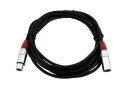 OMNITRONIC XLR Kabel 3pol 5m sw/rt