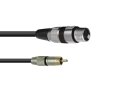 OMNITRONIC Adapterkabel XLR(F)/Cinch(M) 0,2m sw