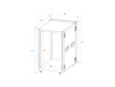 ROADINGER Verstärkerrack PR-2ST, 18HE, 57cm mit Rollen