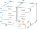 ROADINGER Universal-Roadie-Case Double Drawer DD-2