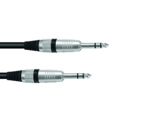 OMNITRONIC Klinkenkabel 6,3 stereo 1m sw ROAD