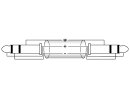 OMNITRONIC Klinkenkabel 6,3 stereo 1m sw ROAD