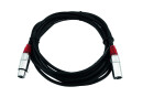 OMNITRONIC XLR Cable 3-pin 3m bk/rd