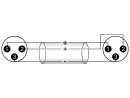OMNITRONIC Adapterkabel XLR(M)/XLR(M) 0,2m sw