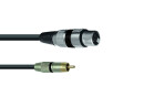 OMNITRONIC Adapterkabel XLR(F)/Cinch(M) 0,2m sw