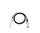 OMNITRONIC Adapterkabel XLR(M)/Klinke mono 0,9m sw