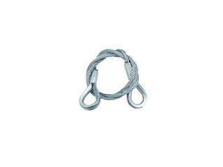 EUROLITE Steel Rope 600x3mm silver with Thimbles