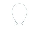 EUROLITE Steel Rope 600x3mm silver with Thimbles
