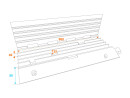 EUROLITE Kabelbrücke 5 Kanäle 900x500x50mm