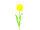 EUROPALMS Kristalltulpe, Kunstblume, gelb 61cm 12x