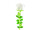 EUROPALMS Crystal rose, white, artificial flower, 81cm 12x