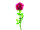 EUROPALMS Crystal rose, burgundy, artificial flower, 81cm 12x