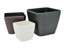EUROPALMS Deco pot LUNA-33, rectangular, silver