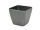 EUROPALMS Deco pot LUNA-33, rectangular, silver