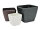 EUROPALMS Deco pot LUNA-33, rectangular, silver