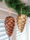 EUROPALMS Tannenzapfenhänger, glitzer, gold, 18cm