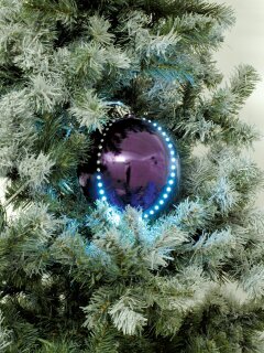 EUROPALMS LED Snowball 8cm, lila 5x