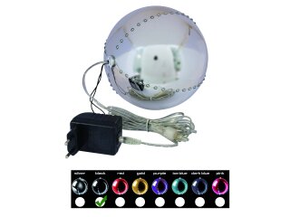 EUROPALMS LED Snowball 15cm, schwarz