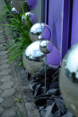 EUROPALMS Dekokugel 10cm, silber 4x