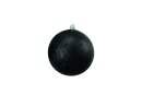 EUROPALMS Dekokugel 10cm, schwarz, glitzer 4x