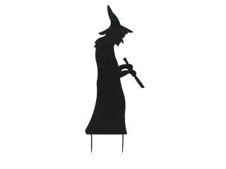 EUROPALMS Silhouette Metal Witch with Spoon, 110cm