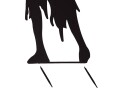 EUROPALMS Silhouette Metal Zombie Woman, 135cm