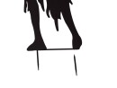 EUROPALMS Silhouette Metal Zombie Woman, 135cm
