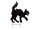 EUROPALMS Silhouette Metal Cat, 53cm
