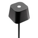 Securit® table lamp GEORGINA,  Wasserfest IP 54, stufenlos dimmbar, mit intregierter LED und Akku, inklusive schnelllademagnetischem  USB Ladekabel. Leuchtdauer bis zu 20 Stunden    Farbe: Schwarz