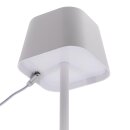 Securit® table lamp GEORGINA,  Wasserfest IP 54, stufenlos dimmbar, mit intregierter LED und Akku, inklusive schnelllademagnetischem  USB Ladekabel. Leuchtdauer bis zu 20 Stunden    Farbe: Weiss