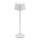 Securit® table lamp GEORGINA,  Wasserfest IP 54, stufenlos dimmbar, mit intregierter LED und Akku, inklusive schnelllademagnetischem  USB Ladekabel. Leuchtdauer bis zu 20 Stunden    Farbe: Weiss
