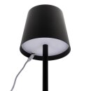 Securit® table lamp FELINE,  Wasserfest IP 54, stufenlos dimmbar, mit intregierter LED und Akku, inklusive schnelllademagnetischem  USB Ladekabel. Leuchtdauer bis zu 20 Stunden    Farbe: Schwarz