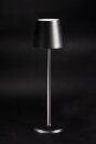 Securit® table lamp FELINE,  Wasserfest IP 54, stufenlos dimmbar, mit intregierter LED und Akku, inklusive schnelllademagnetischem  USB Ladekabel. Leuchtdauer bis zu 20 Stunden    Farbe: Schwarz