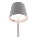 Securit® table lamp FELINE,  Wasserfest IP 54, stufenlos dimmbar, mit intregierter LED und Akku, inklusive schnelllademagnetischem  USB Ladekabel. Leuchtdauer bis zu 20 Stunden    Farbe: Weiss
