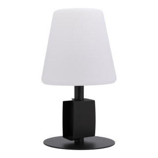 Securit® Tischlampe MICHELLE mit 3 Kreidetafel Tags mit SECURIT Kreidemarker beschreibbar -  Wasserfest IP 44, dimmbar, mit intregierter LED und Akku, inklusive schnelllade  USB Ladekabel. Leuchtdauer bis zu 20 Stunden    Farbe: Schwarz