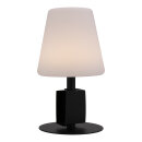 Securit® Tischlampe MICHELLE mit 3 Kreidetafel Tags mit SECURIT Kreidemarker beschreibbar -  Wasserfest IP 44, dimmbar, mit intregierter LED und Akku, inklusive schnelllade  USB Ladekabel. Leuchtdauer bis zu 20 Stunden    Farbe: Schwarz