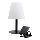 Securit® Tischlampe MICHELLE mit 3 Kreidetafel Tags mit SECURIT Kreidemarker beschreibbar -  Wasserfest IP 44, dimmbar, mit intregierter LED und Akku, inklusive schnelllade  USB Ladekabel. Leuchtdauer bis zu 20 Stunden    Farbe: Schwarz