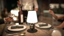 Securit® Tischlampe MICHELLE mit 3 Kreidetafel Tags mit SECURIT Kreidemarker beschreibbar -  Wasserfest IP 44, dimmbar, mit intregierter LED und Akku, inklusive schnelllade  USB Ladekabel. Leuchtdauer bis zu 20 Stunden    Farbe: Schwarz