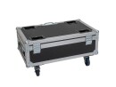 ROADINGER Flightcase 6x AKKU UP-4 QCL Spot QuickDMX MK2 mit Ladefunktion und Rollen