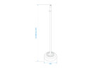 OMNITRONIC Mikrofonstativ 85-157cm sw